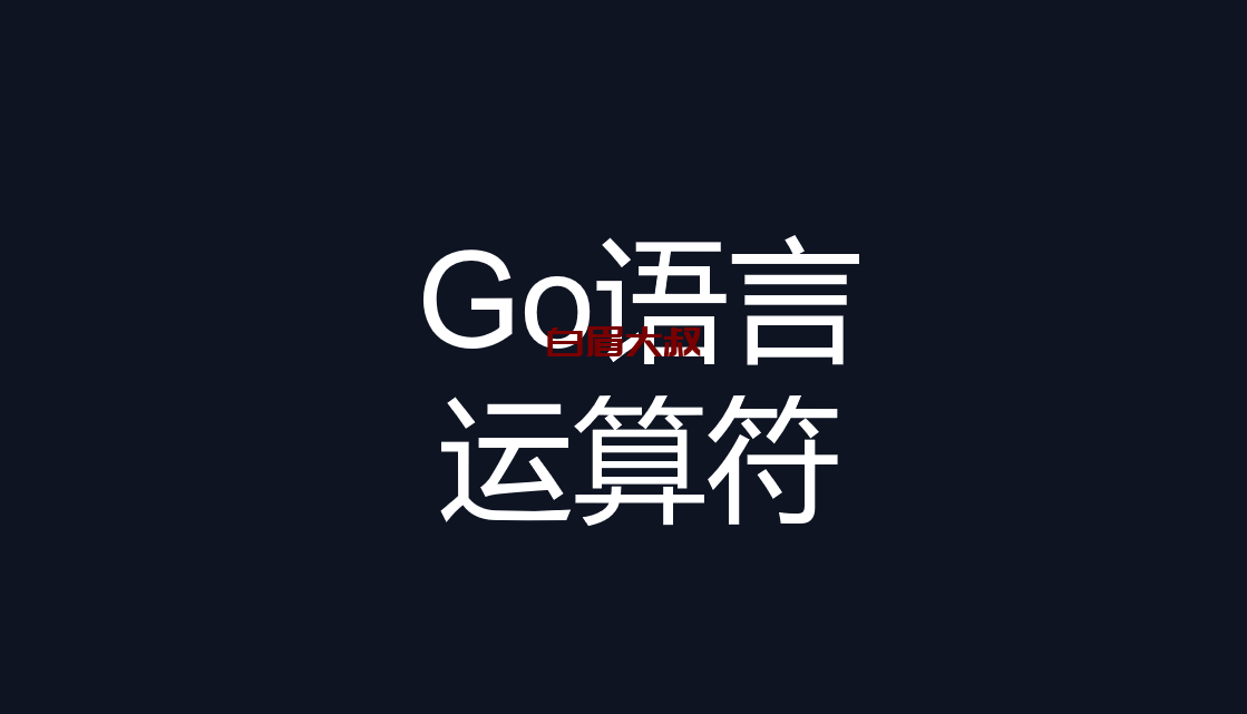 Go语言运算符详细介绍（go 运算符）