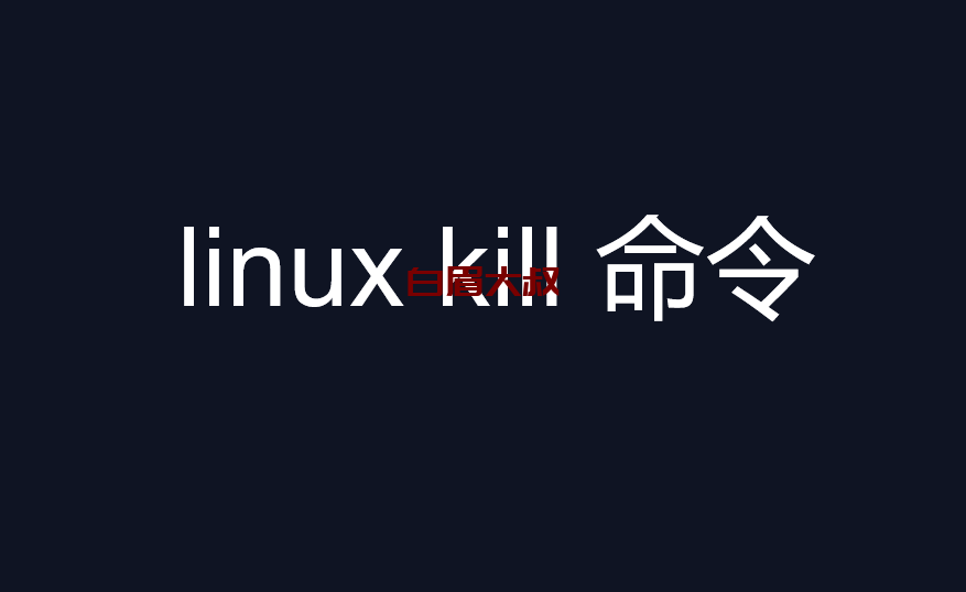 linux kill 命令 杀死进程