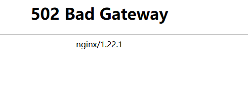 nginx 502 Bad Gateway