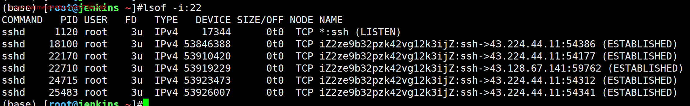 linux lsof 命令详解 获取被打开文件的信息–List Open Files