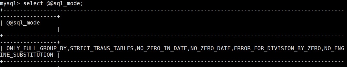 mysql 数据模式sql_mode