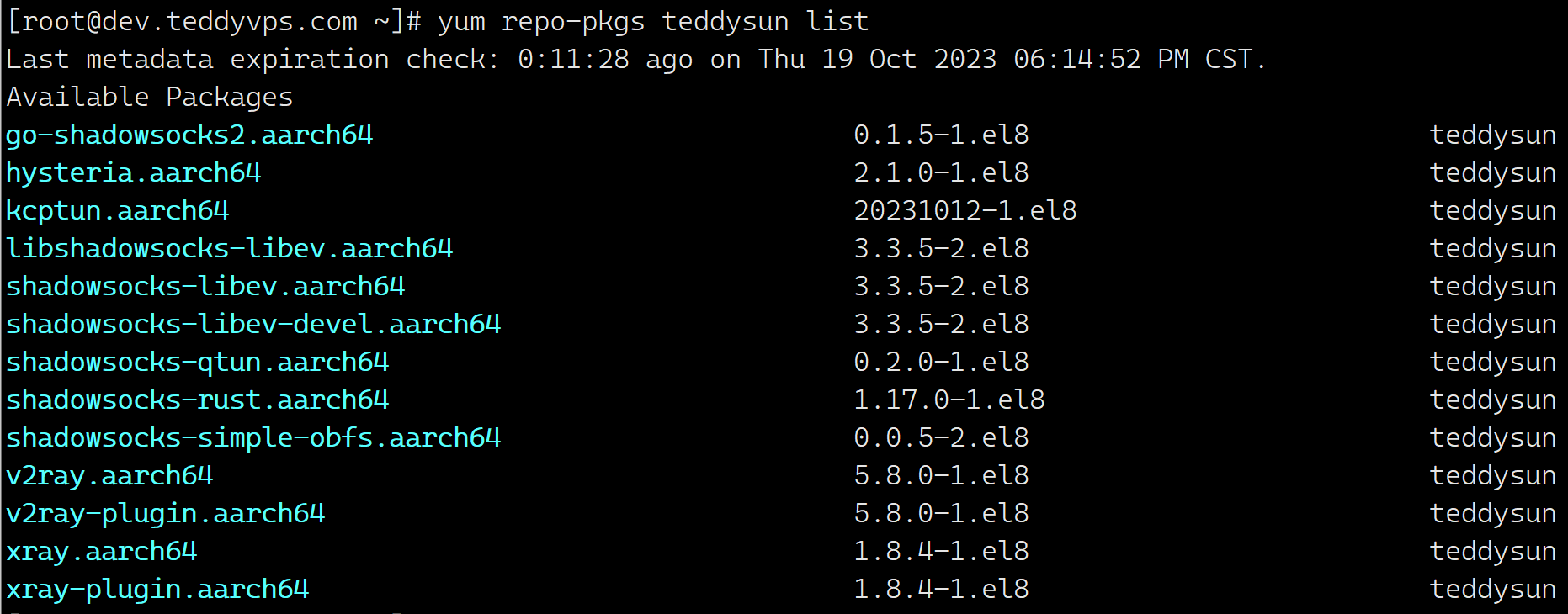 Teddysun Linux Repository