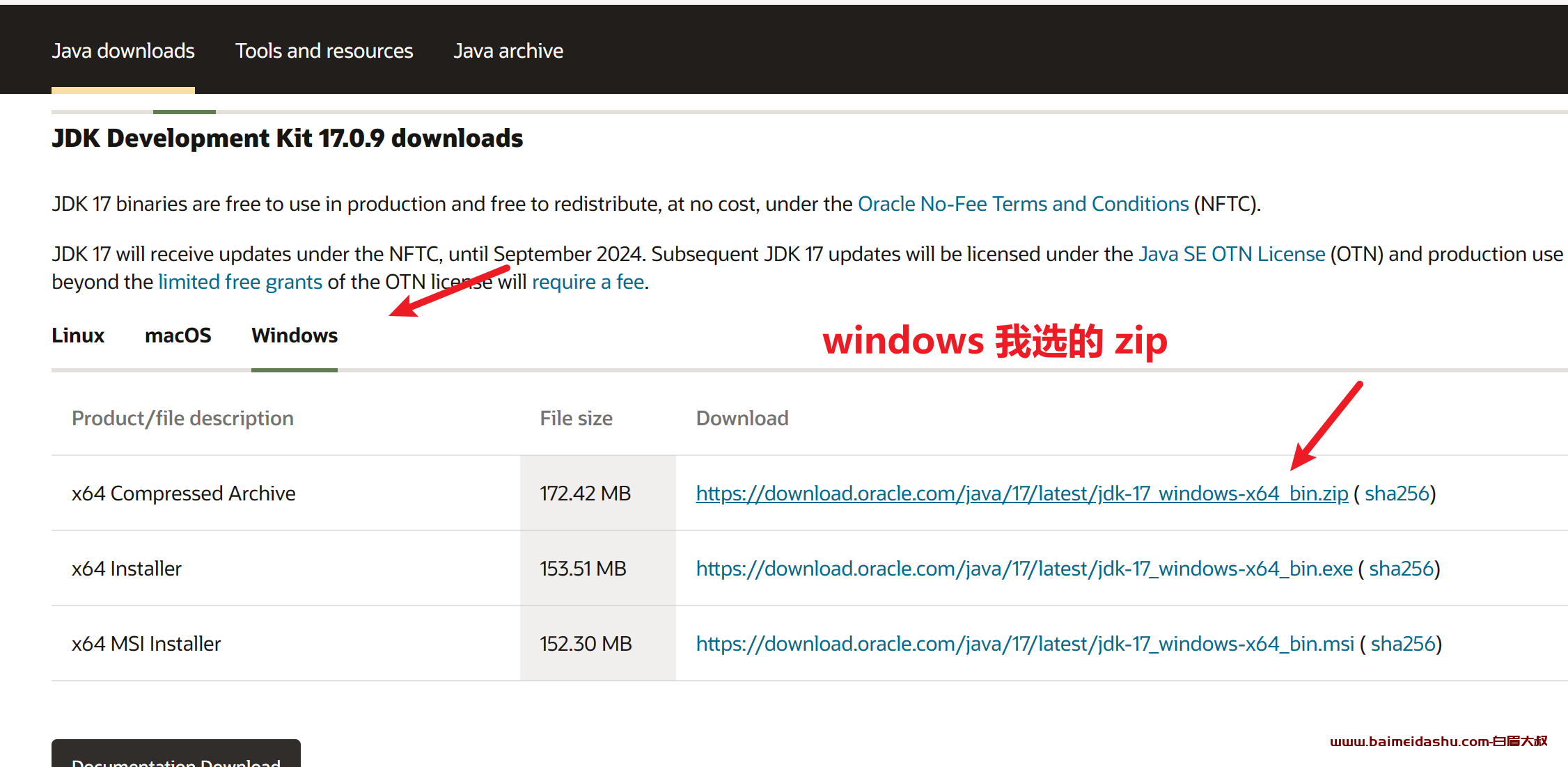 jdk17 安装（windows )