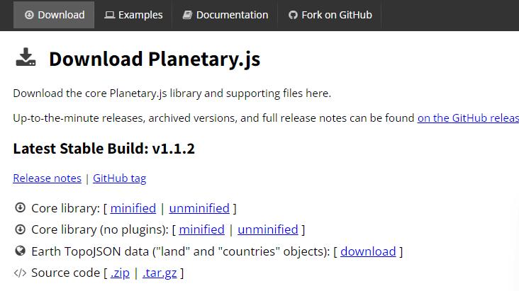 Planetary.js 旋转地球插件