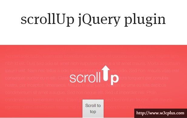 scrollUp jQuery plugin