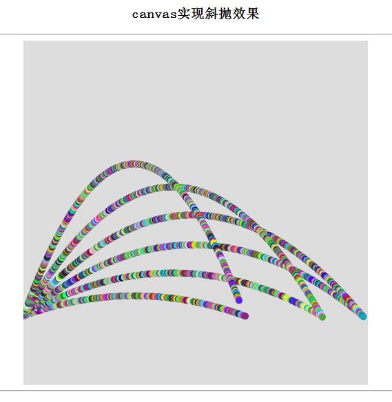 jQuery+canvas实现简单的球体斜抛及颜色动态变换效果