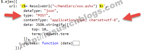 jQuery post数据至ashx实例详解