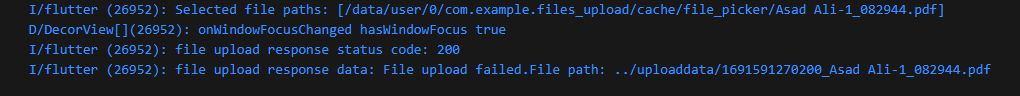 Unable to save/upload files to a folder on server with Dio and File_picker flutter packages & I am doing this with PHP