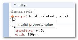 margin使用calc-size属性无效