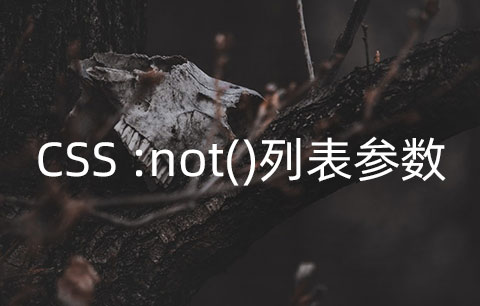 CSS :not()伪类选择器已支持复杂参数