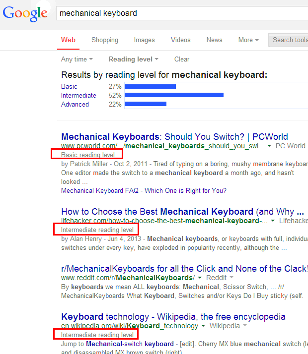 关于 Google 搜索中的 Reading level 和 Verbatim-料网 - 外贸老鸟之路