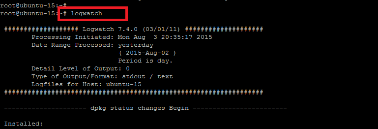 Logwatch Report