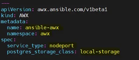 Ansible-awx-yaml-file