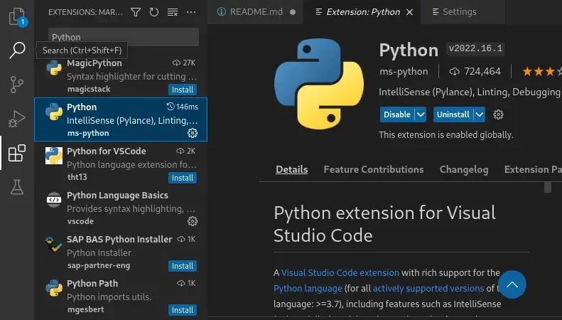 在 VS Code 和 Codium 中编写 Python 程序