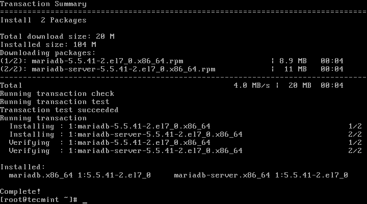 Install MariaDB Server