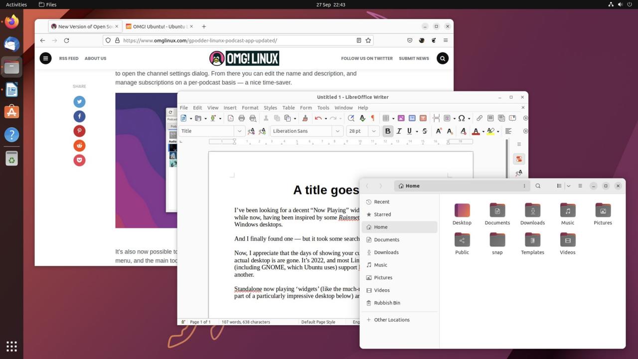 ubuntu 22.10 beta screenshot