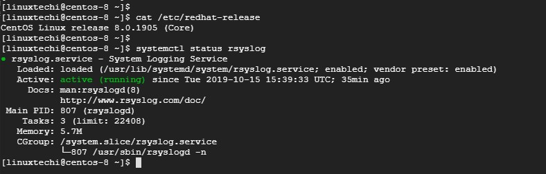 rsyslog-service-status-centos8