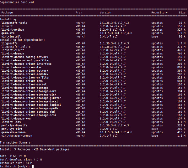 如何在 CentOS 7 / RHEL 7 终端服务器上安装 KVM