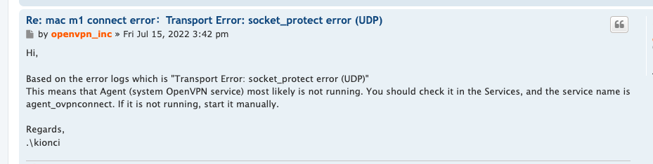 一次m1 mac上openvpn无法链接的排查