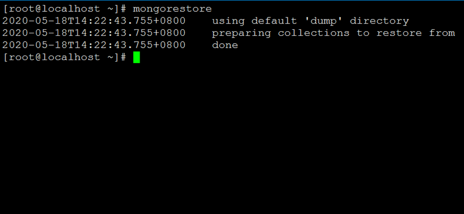 MongoDB 备份(mongodump)与恢复(mongorestore)