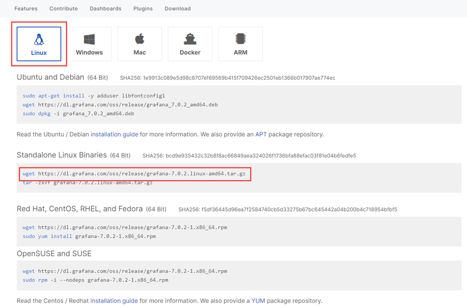 Linux安装可视化工具Grafana-7.0.2（Tar包）