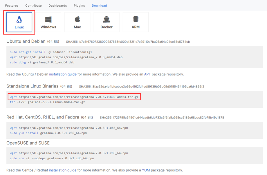 Linux安装可视化工具Grafana-7.0.3（Tar包）